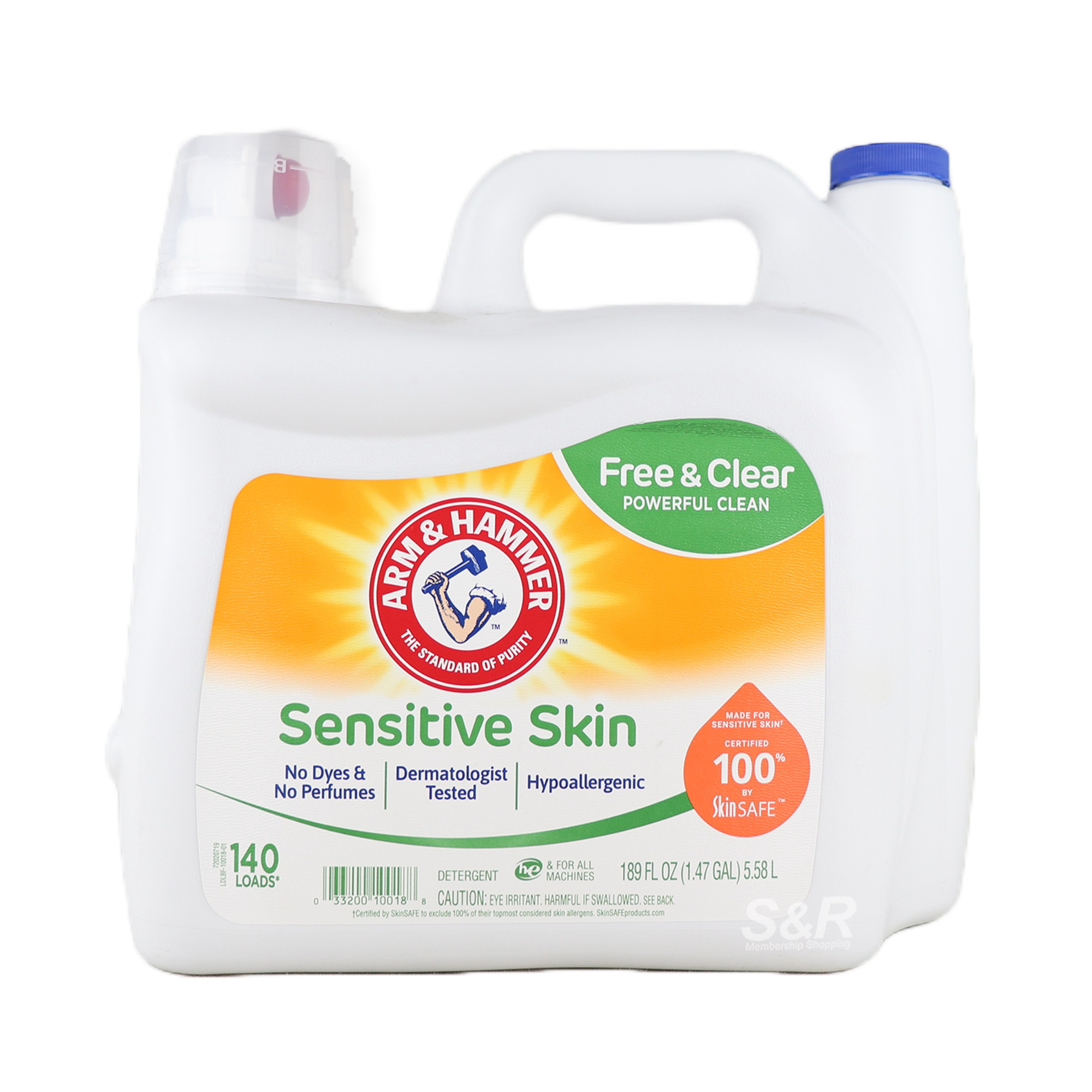 Arm & Hammer Sensitive Skin Liquid Detergent 5.58L